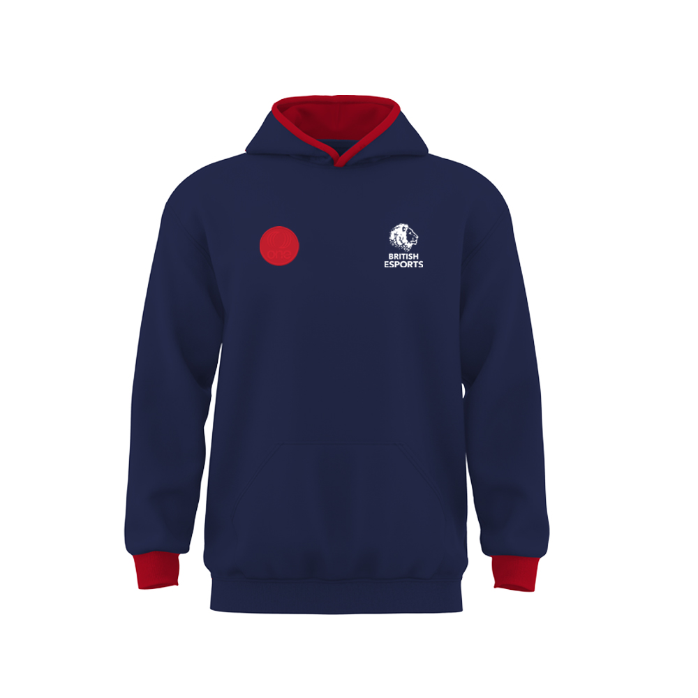 British Esports Federation Dark Blue Hoodie Front