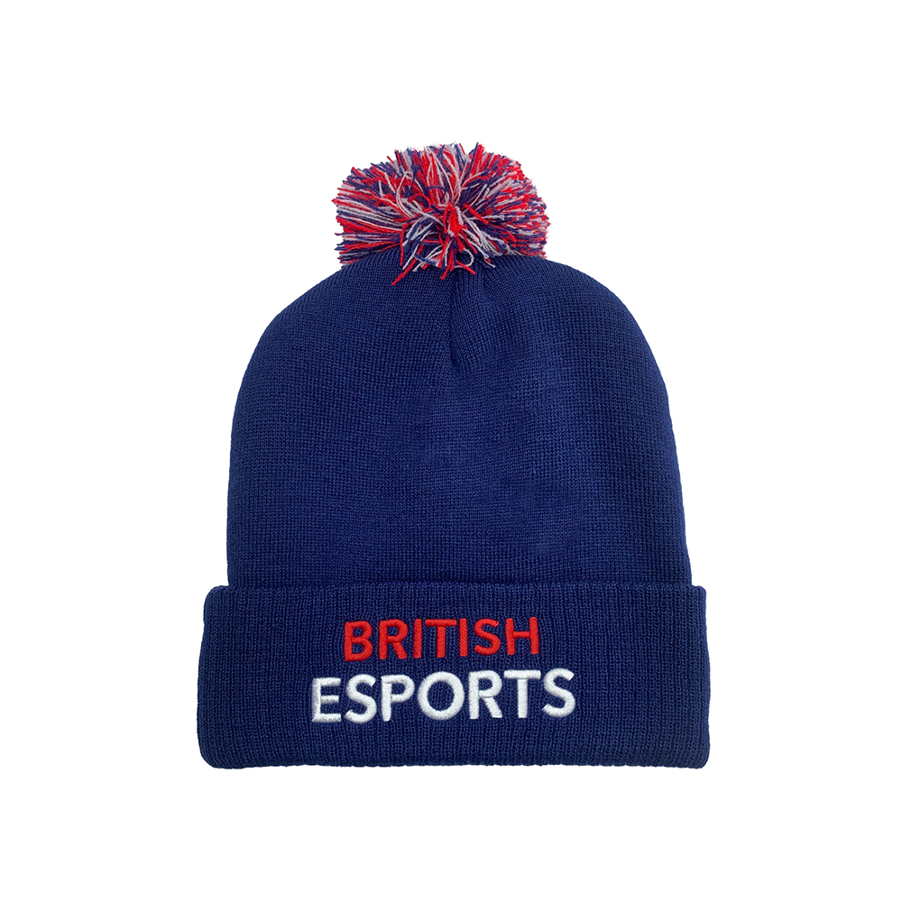 British Esports Federation Beanie Dark Blue Front