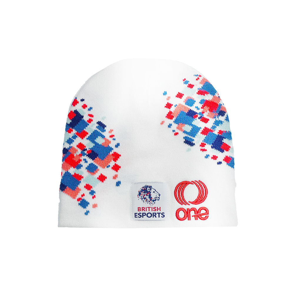 British Esports Federation Beanie White Back