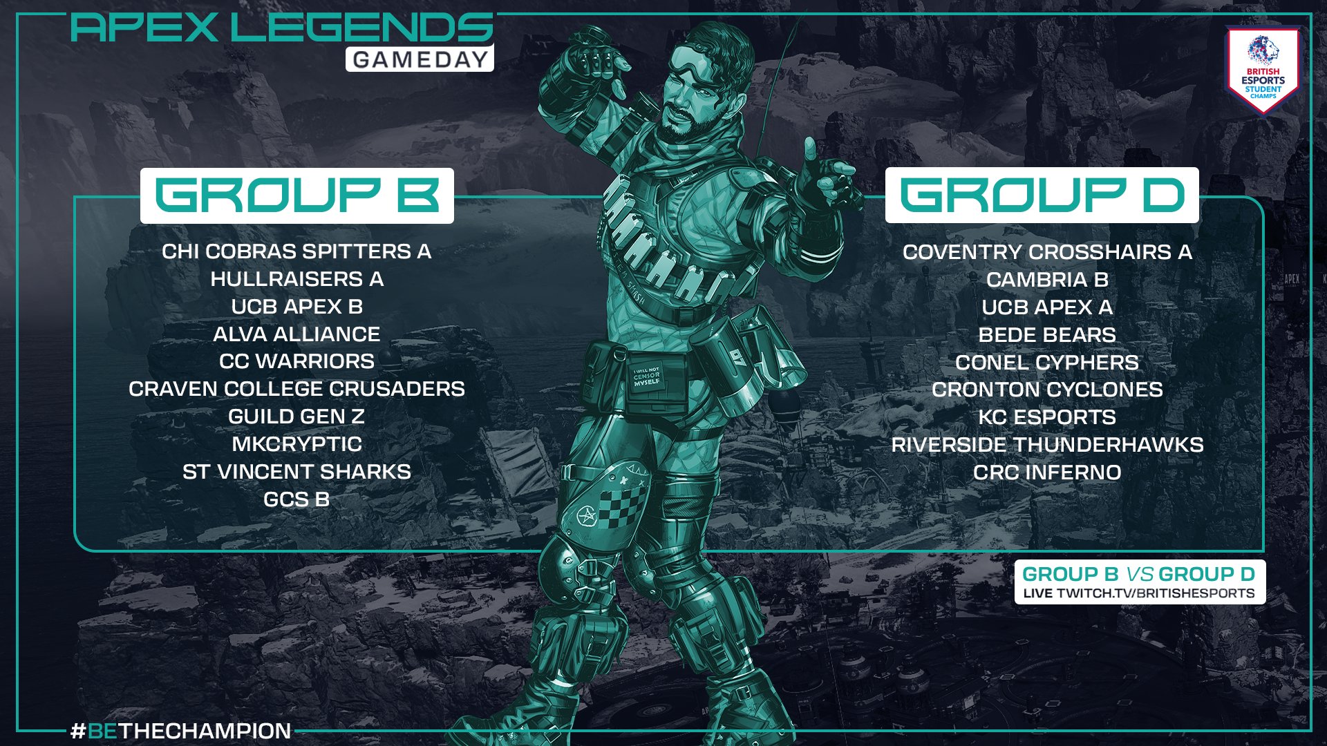 Apex Legends Student Champs Cup 2024 Group B and Group D