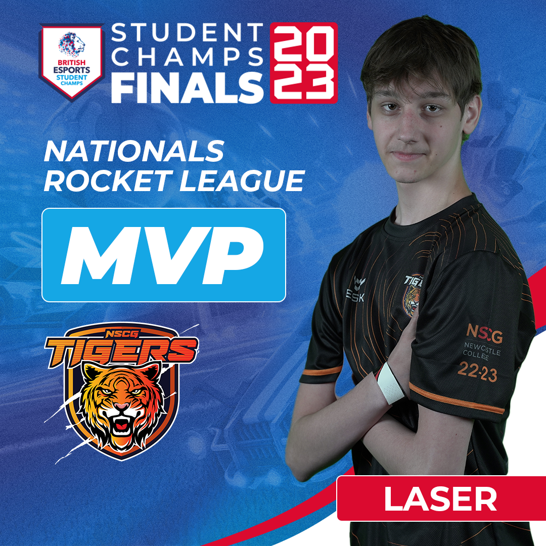 Student Champs Finals 2022/23 Laser MVP Graphic