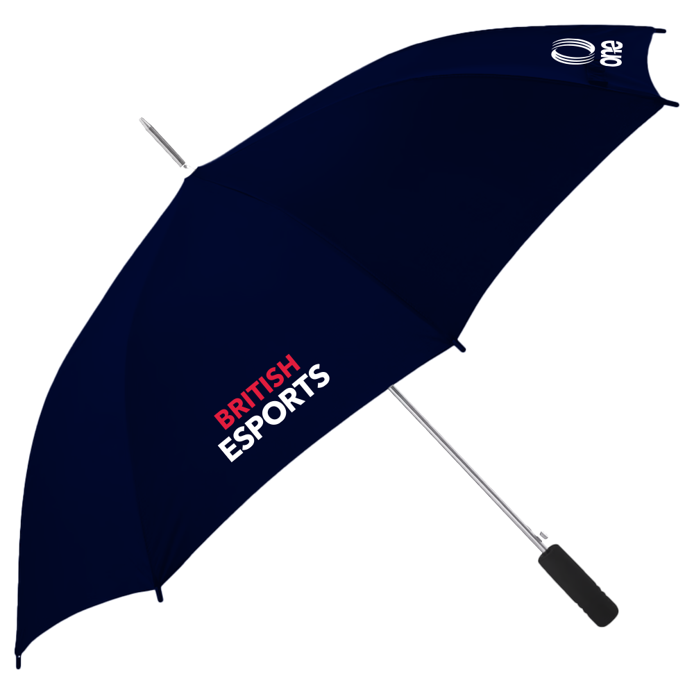 British Esports Federation Golf Umbrella Dark Blue