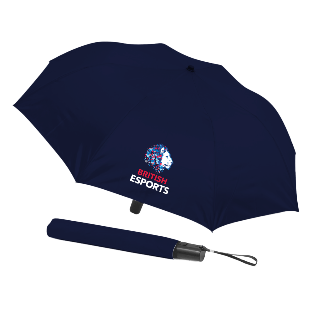 British Esports Federation Foldable Golf Umbrella Dark Blue