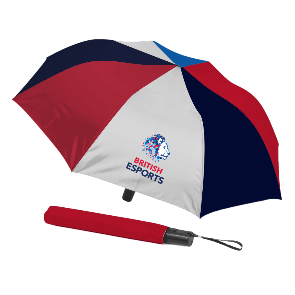 British Esports Federation Foldable Golf Umbrella Multi-Colour