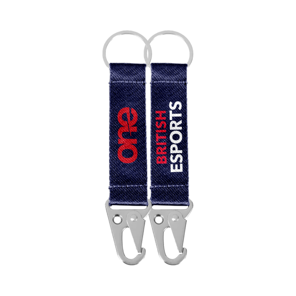 British Esports Federation Key Chain Dark Blue Nylon