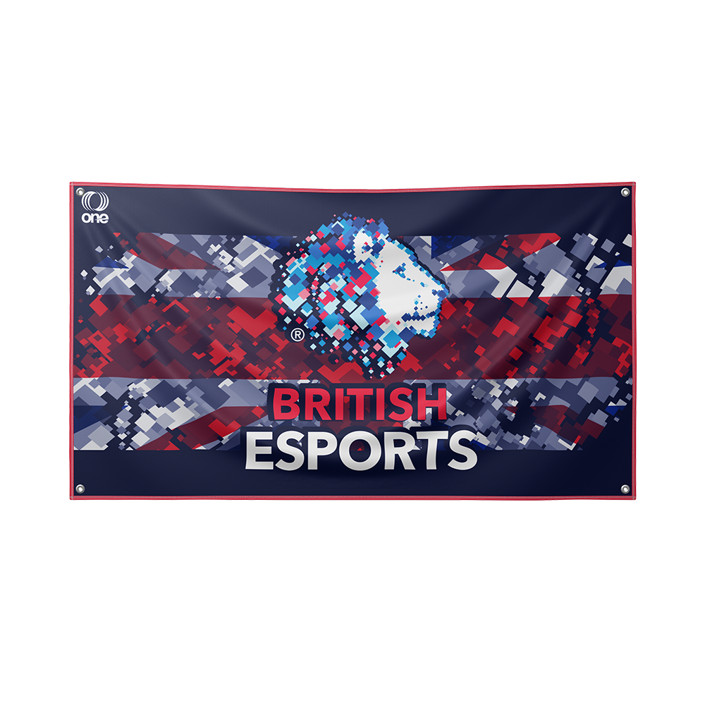 British Esports Federation Flag Dark Blue Union Jack Fade