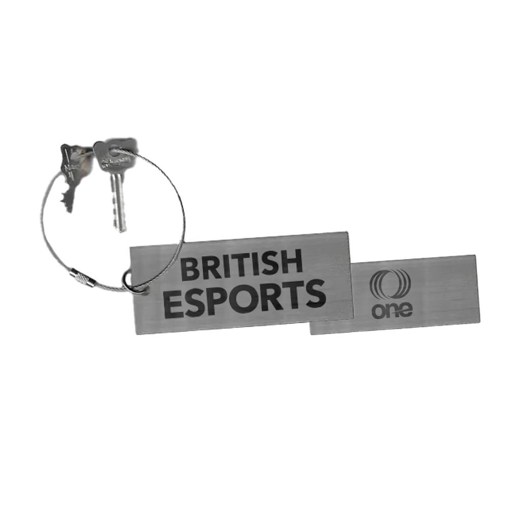 British Esports Federation Key Chain Stainless Steel Silver