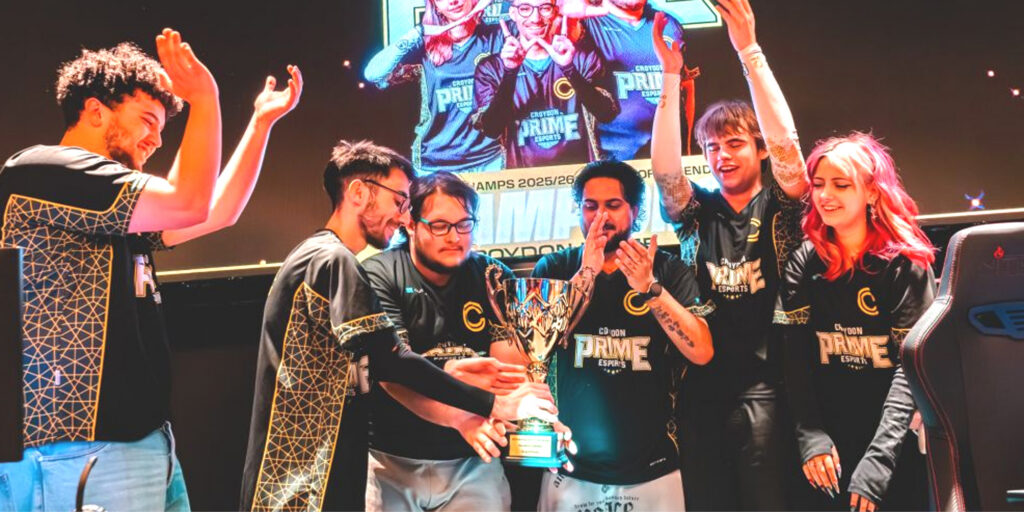 Croydon Prime win the British Esports Student Champs 2026 LoL finals - photo by Tom Platinum Morley