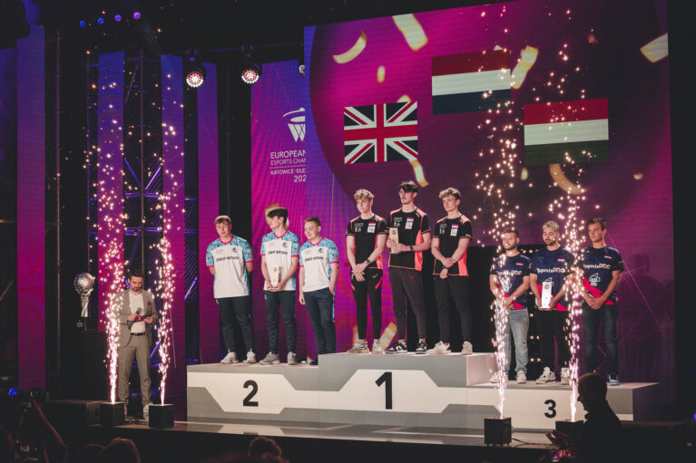 Great Britain on the podium at the European Esports Games Championships 2023