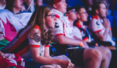 Supporters of Esports Wales at the Commonwealth Esports Championships 2022