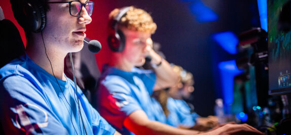 Student compete at the British Esports Student Champs 2023 LAN Finals