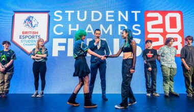 Women competing in the British Esports Student Champs 2023 LAN Finals