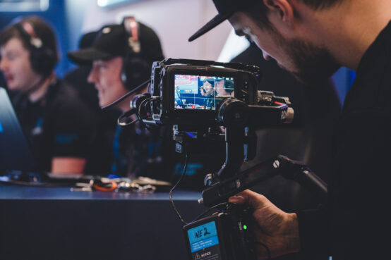 Students involved in production of Esports @ Bett 2022