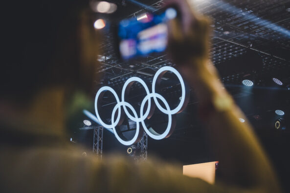 Beneath the rings at Olympic Esports Week 2023