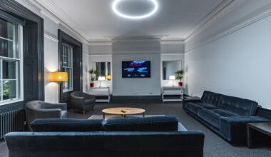 A lounge at the National Esports Performance Campus gaming house