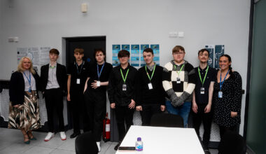 Students from Sunderland College presenting their work at the National Esports Performance Campus
