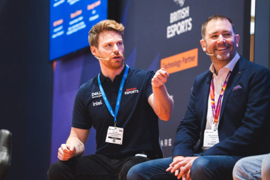 Garry Tibbett Head of Partnerships at British Esports and James Fraser-Murison at Bett Show 2024