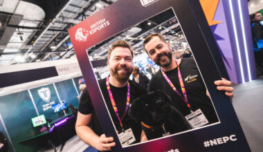 RUCKUS holding the BEF photo frame at BETT 2024