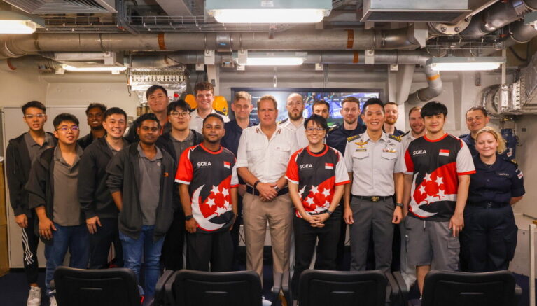 International Defence Esports Games announced as Royal Navy, British Esports and Singapore Esports Association meet on HMS Prince of Wales